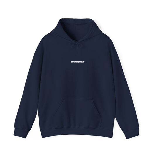 Simple Embroidered Hoodie Navy