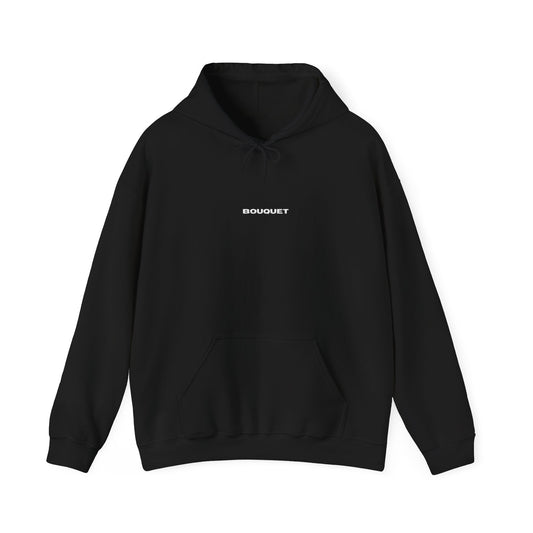 Simple Embroidered Hoodie Black